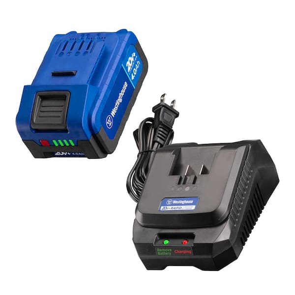 Westinghouse 20-Volt Lithium-Ion Battery Pack 4.0 Ah with Rapid Charger Starter Kit