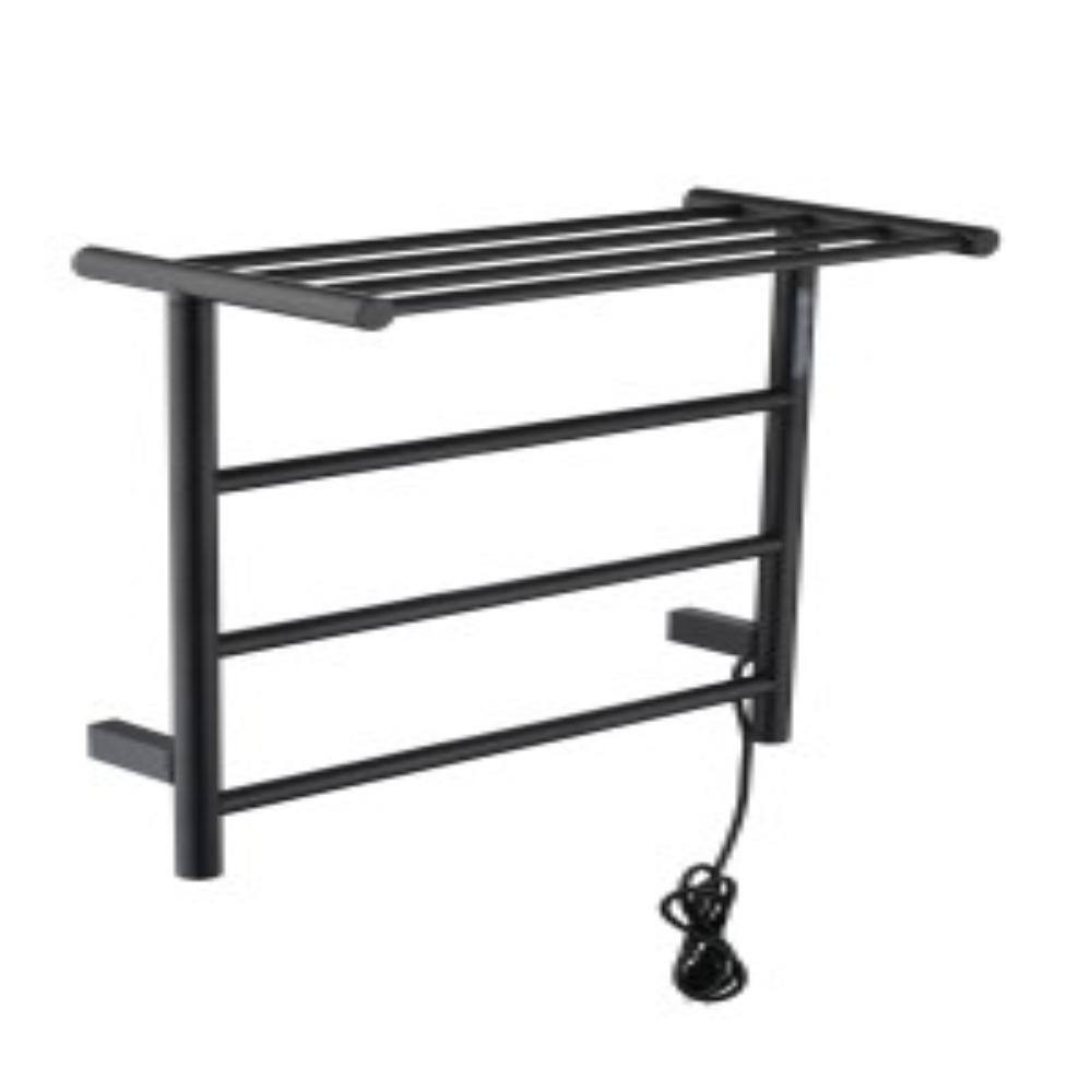 Electric Towel Warmer 3-Bar Wall Mount Heated Hardwired Black 304 Stainless Steel price history on PriceWatchPro