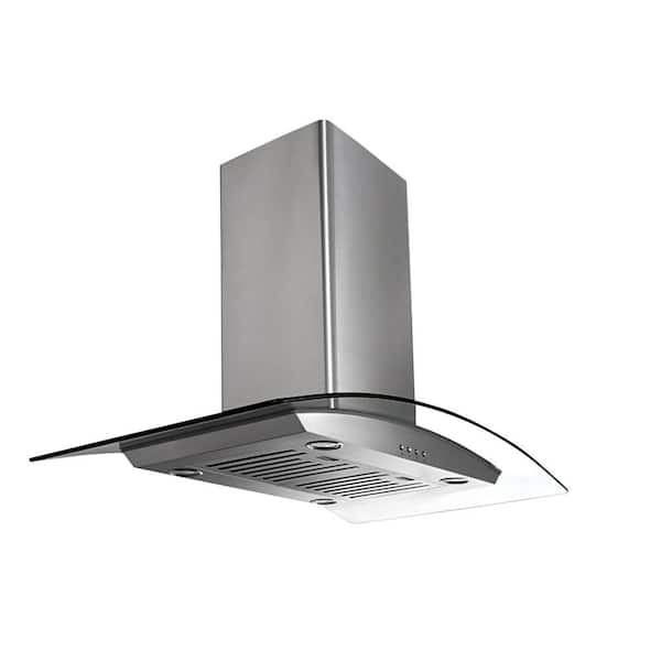 Ancona IGCP430 30 in. Island-Mounted Convertible Range Hood in Stainless Steel