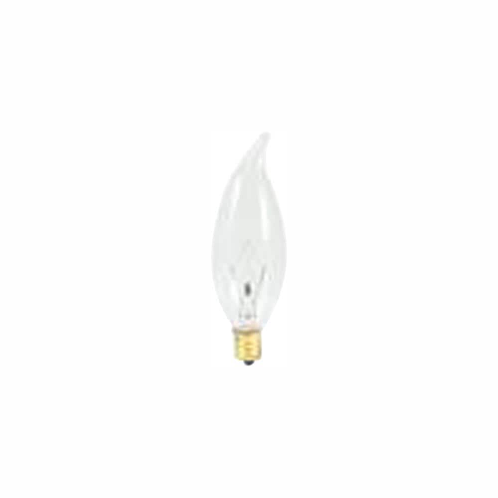 40-Watt Warm White Light CA10 (E12) Candelabra Screw Base Dimmable Clear In