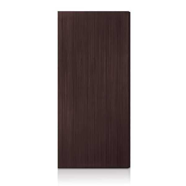 30 in. x 80 in. Walnut Texture Flush Hollow Core Composite Interior Door Slab