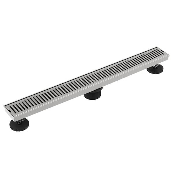 Elan 24 in. Linear Shower Drain in Brushed Nickel