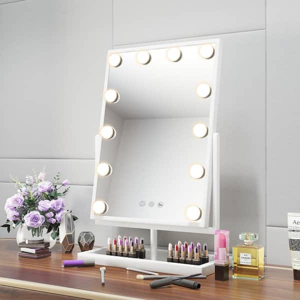 DermAllura Crystal Hollywood Rectangle Makeup Mirror