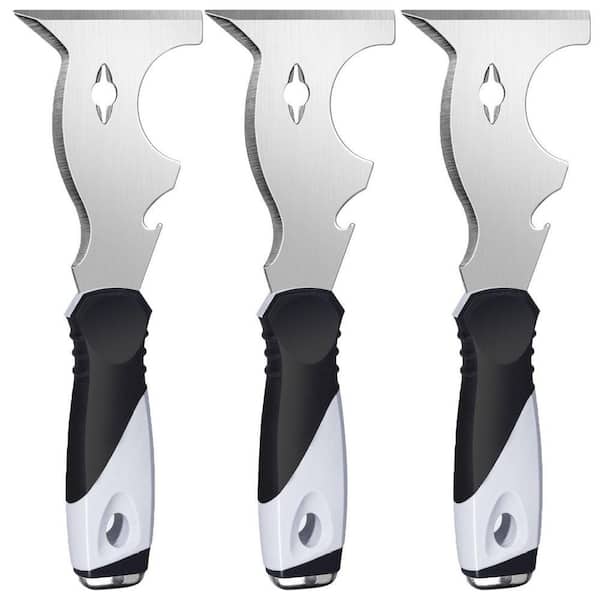 10 in 1 Putty Knife Set, Multi-Use Painters Tool with Taping, Scraper, Hammer End and Spackle Functions (3-Pack)