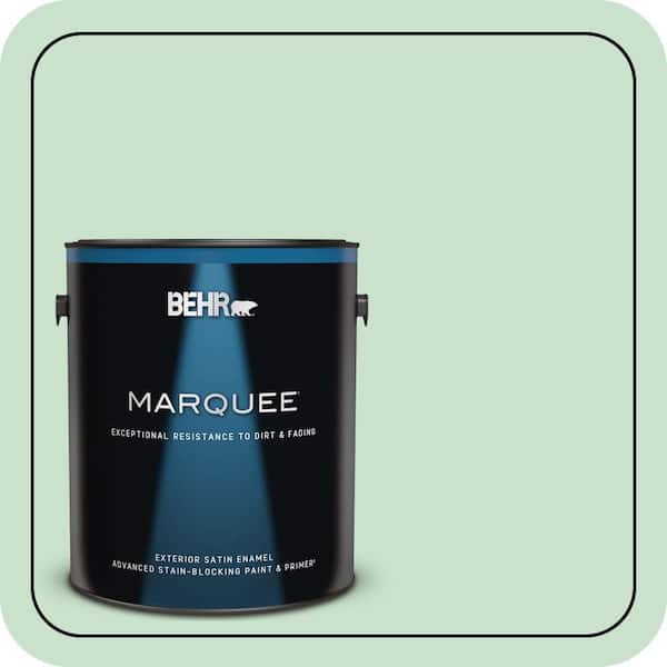 BEHR MARQUEE 1 gal. #M410-2 Wishful Green Satin Enamel Exterior Paint & Primer