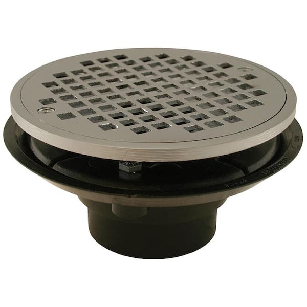 JONES STEPHENS 2 in. x 3 in. ABS Shower/Floor Drain with 2 in. Brass ...