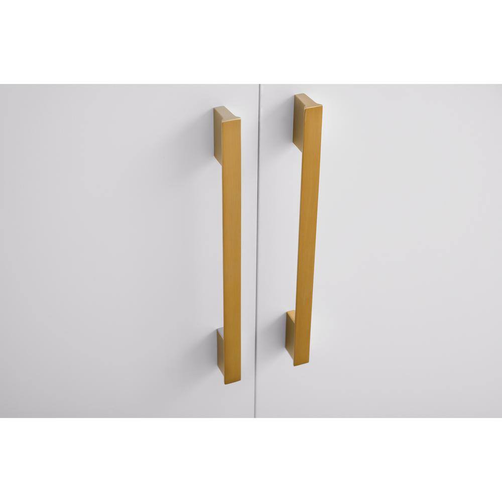 24" White Single Sink Bathroom Vanity with Gold Hardware