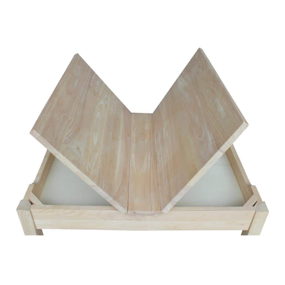 Eco-Friendly Mission Style Unfinished Wood Kids' Craft Table with Storage