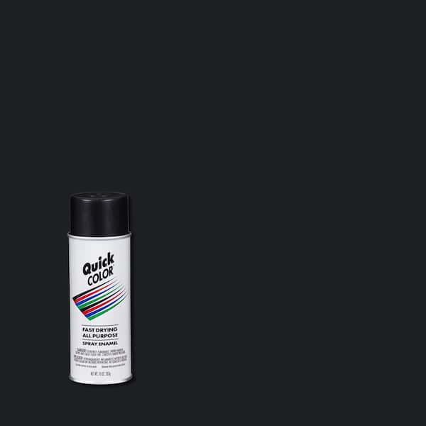 Quick Color 10 oz. Gloss Black General Purpose Spray Paint