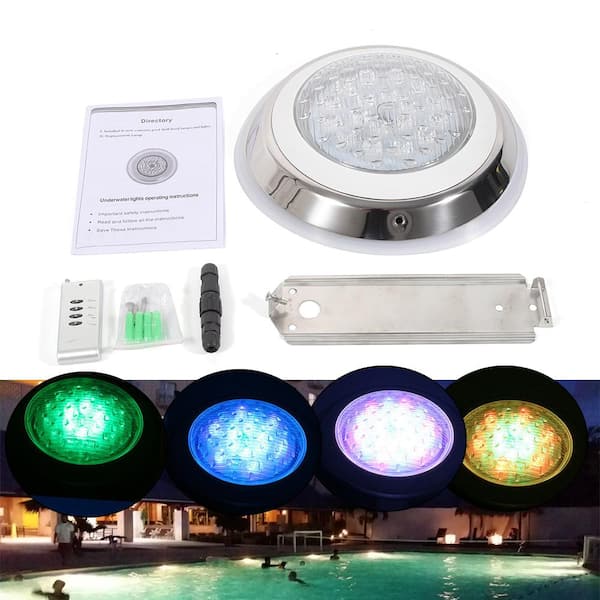 Color Changing LED Pool Light - 12V - 1.5 Inch - 100 Foot Cord