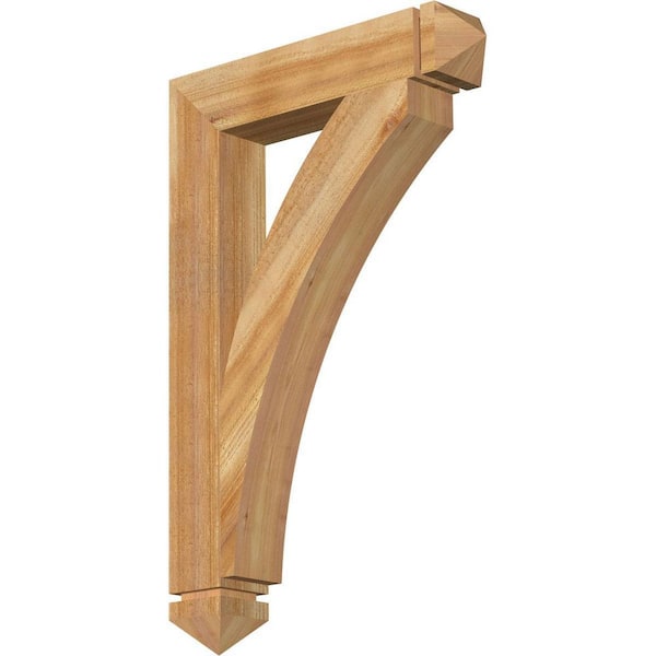 Ekena Millwork 4 in. x 34 in. x 22 in. Western Red Cedar Thorton Arts and Crafts Rough Sawn