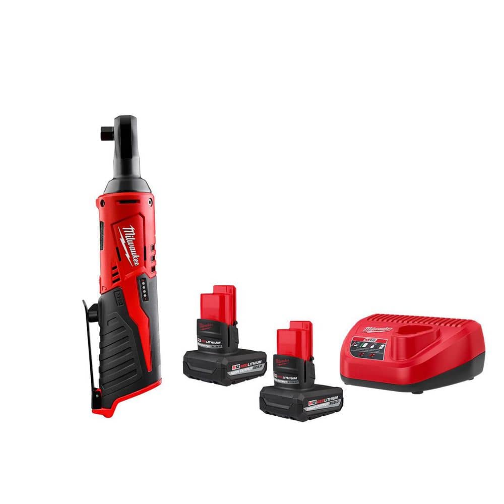 M12 12V Lithium-Ion 3/8 in. Cordless Ratchet with M12 5.0 Ah Battery (2-Pack) Starter Kit price history on PriceWatchPro