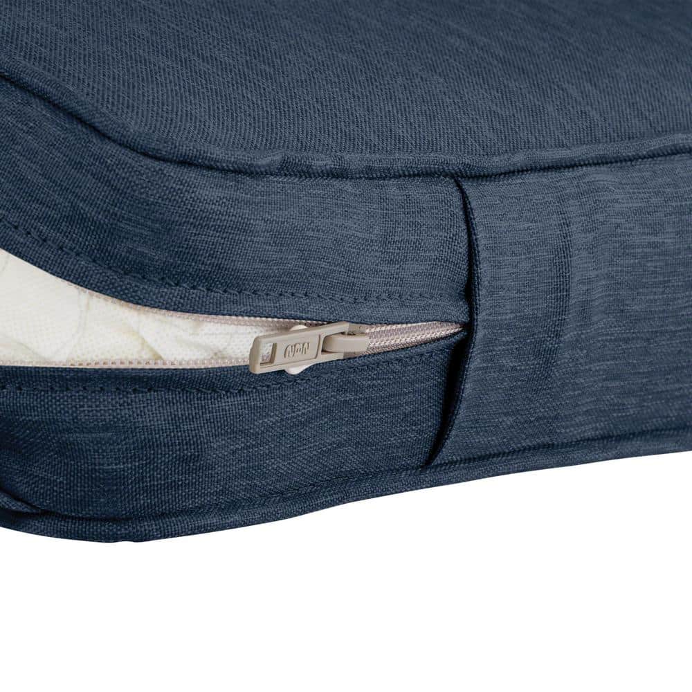 Heather Indigo Blue FadeSafe 42" Outdoor Patio Bench Cushion