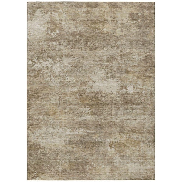 Chantille Machine Washable Indoor/Outdoor Abstract ACN2369 Beige 8 ft. x 10 ft. Area Rug