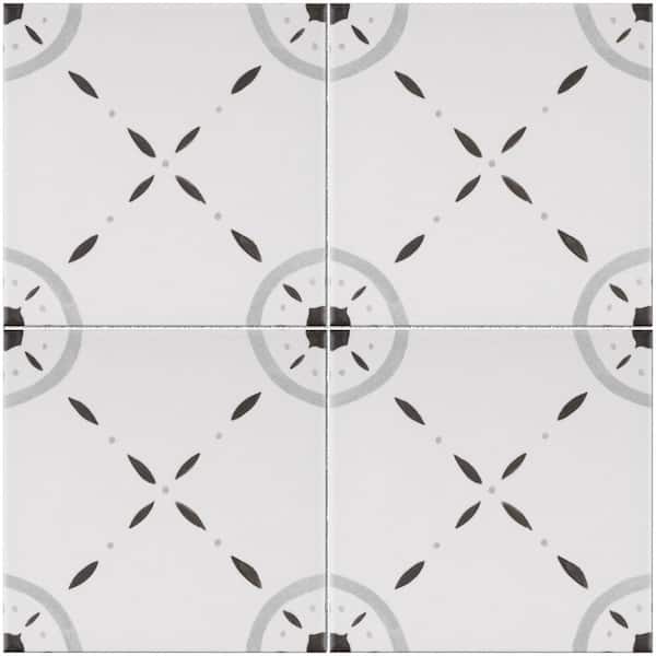 Seasons Midnight Black Square 5.9 in. x 5.9 in. Matte Porcelain Floor and Wall Tile (6 sq. ft. /Case)