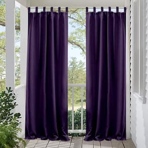 50 in x 120 in Outdoor Curtain Privacy for Patio UV Ray Protected Fade Resistant and Mildew Resistant, Purple