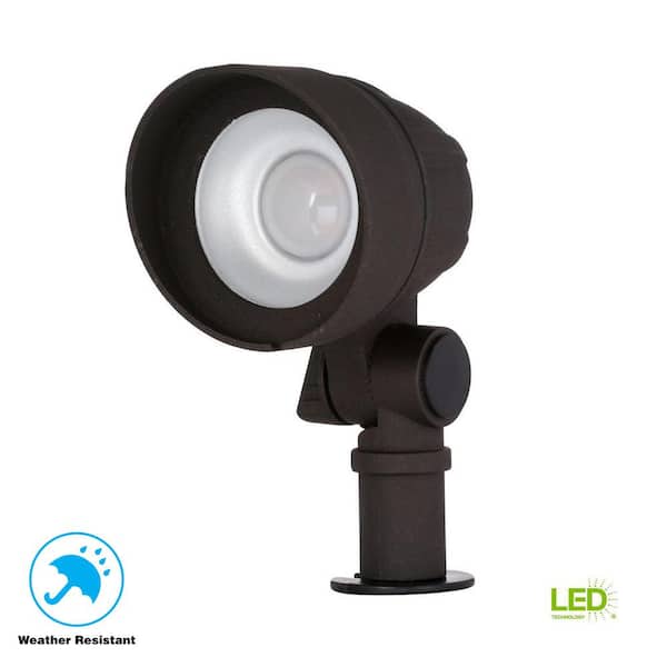 Hampton Bay 20-Watt Equivalent Low Voltage Bronze Integrated LED Outdoor Landscape Flood Light