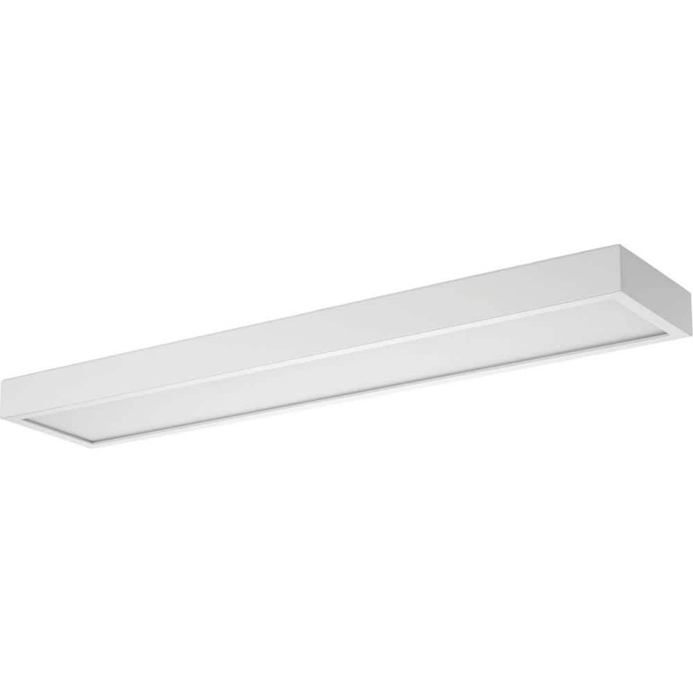 Satin White LED Bath & Vanity Light with Frosted Diffuser