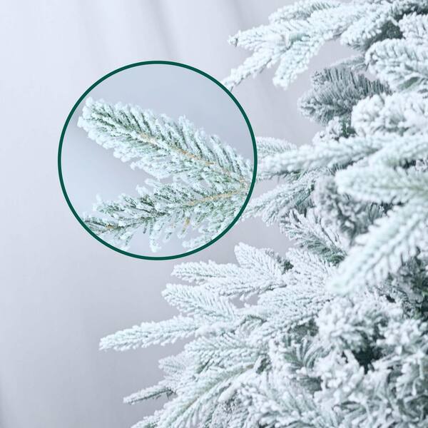 JUJABU 78 in. H Green Artificial Christmas Tree with 450-Warm