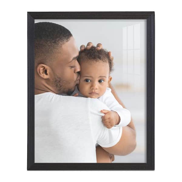 Wexford Home Grooved 11 in. x 14 in. Black Picture Frame