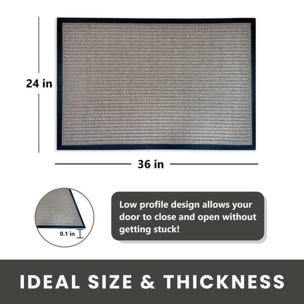 Envelor Indoor Outdoor Doormat Beige 24 in. x 36 in. Checker Floor Mat, Checker - Beige