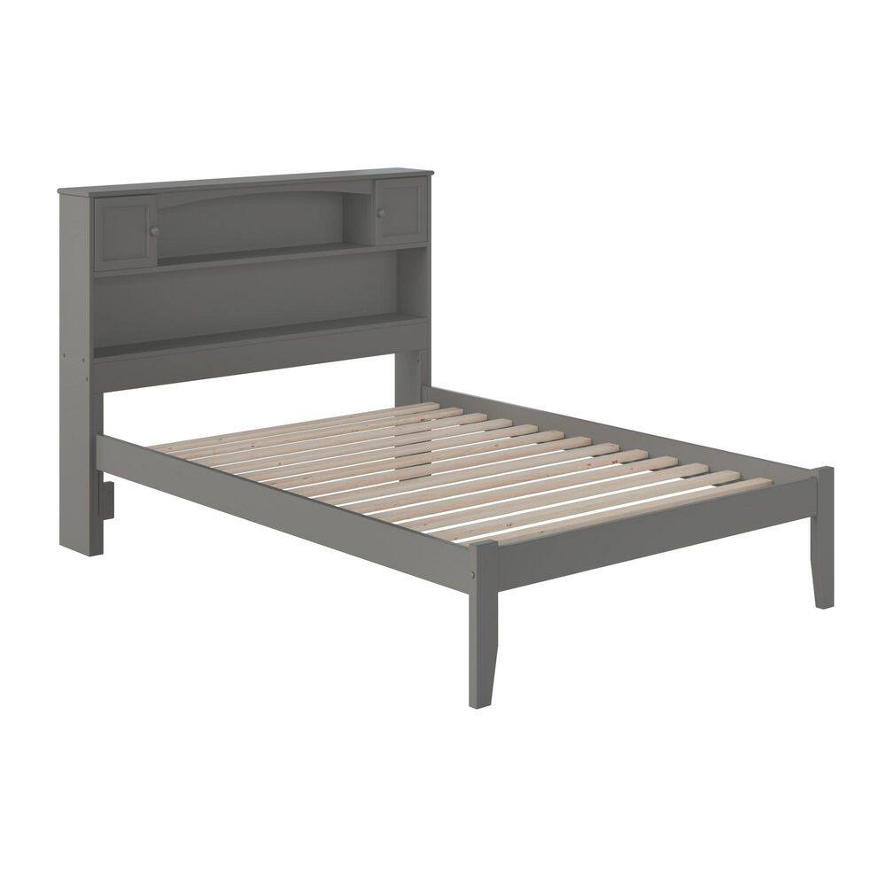 Newport Grey Full Panel Bed Frame with Open Footboard