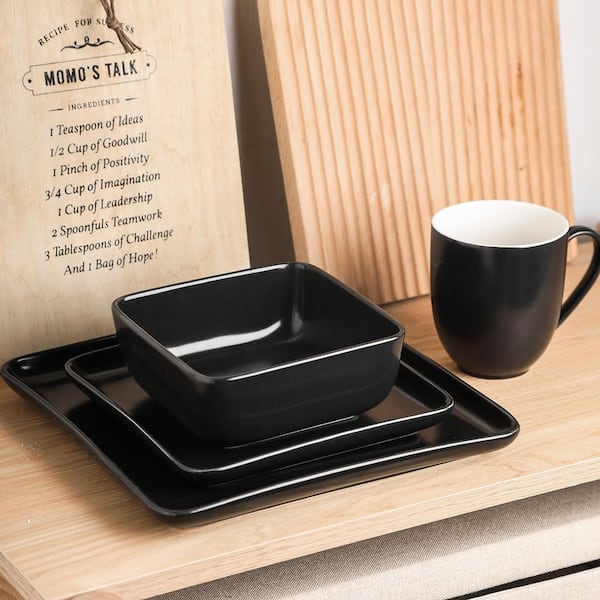 Black square outlet dishes