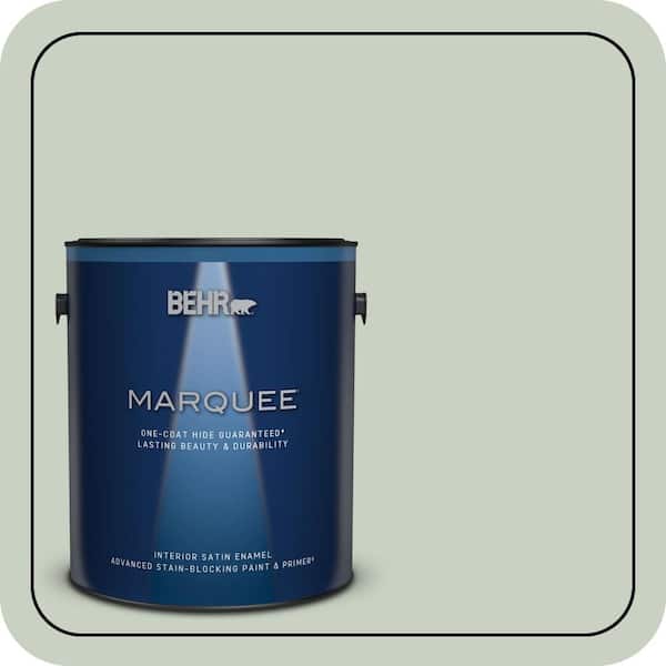 BEHR MARQUEE 1 gal. #PPU11-12 Mild Mint One-Coat Hide Satin Enamel Interior Paint & Primer