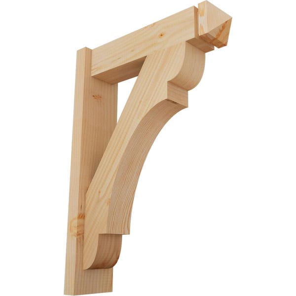 Ekena Millwork 6 in. x 28 in. x 20 in. Douglas Fir Olympic Arts and Crafts Smooth Outlooker