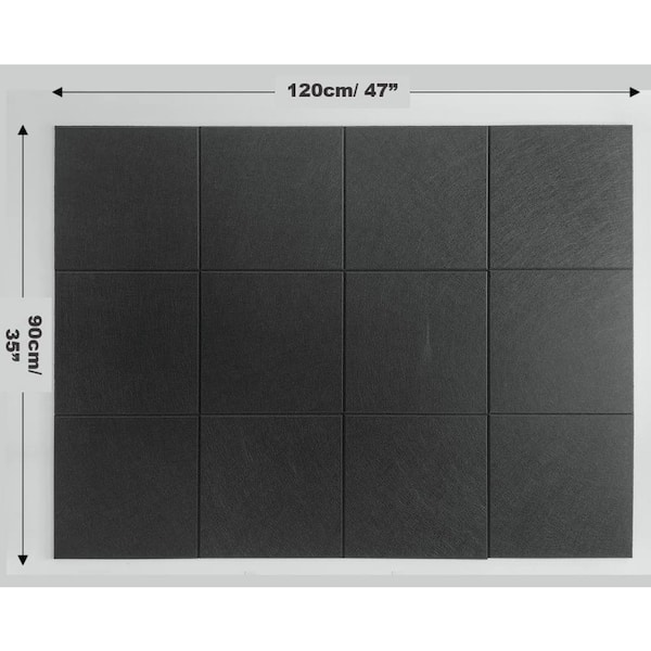 Large Bulletin Board - 48 X 36 Inches 12 Pack Felt Wall Tiles With Safe - View #8