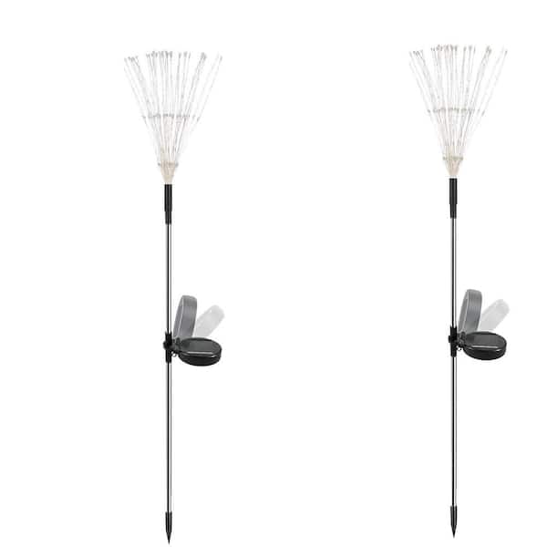 2-Piece Solar Garden Lights, Waterproof, 200 LED Twinkling Firework Lights Decorative with 8 Modes for Yard Patio Lawn