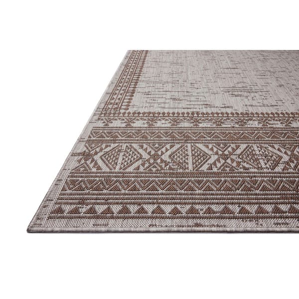 Easton Coffee / Dove 5 ft. 3 in. x 7 ft. 6 in. Indoor/Outdoor Area Rug