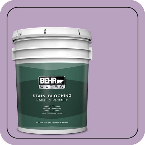 BEHR ULTRA 5 gal. #660D-4 Lilac Rose Extra Durable Semi-Gloss Enamel Interior Paint & Primer