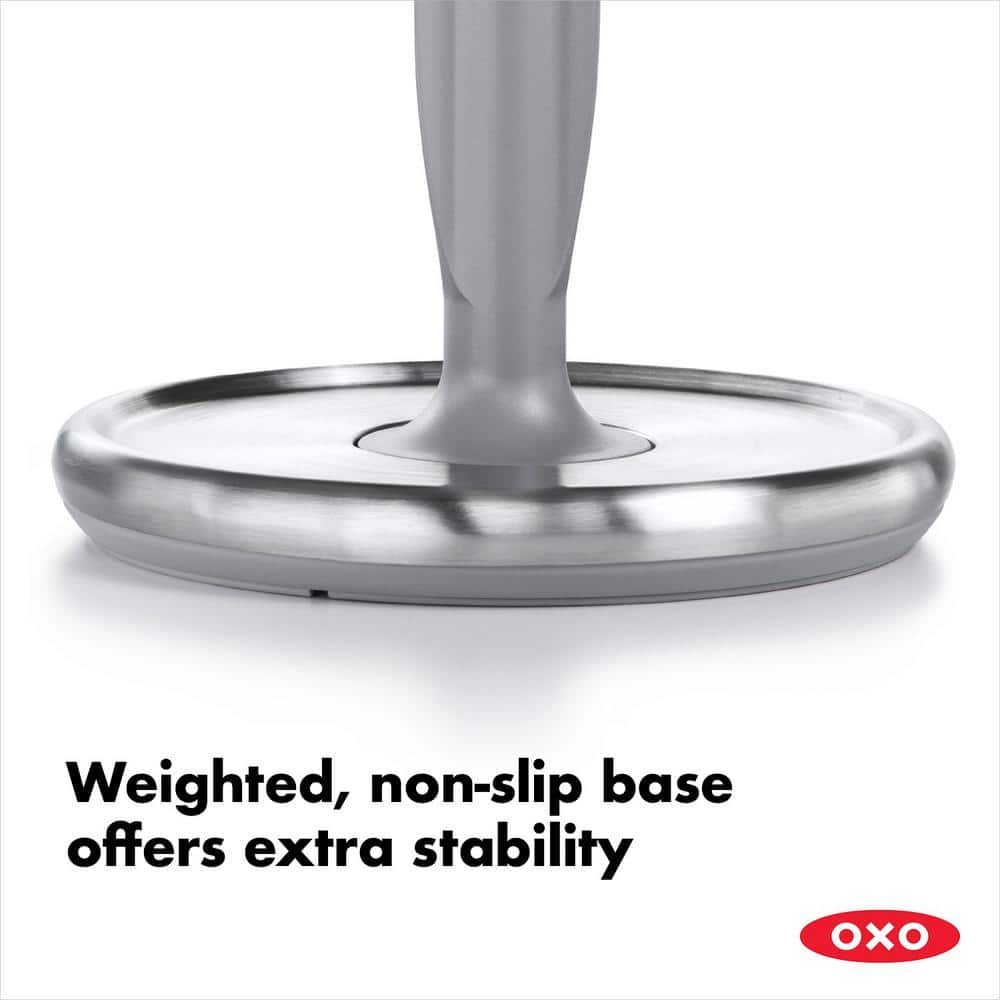 Stainless Steel Freestanding Paper Towel Holder with Weighted Base
