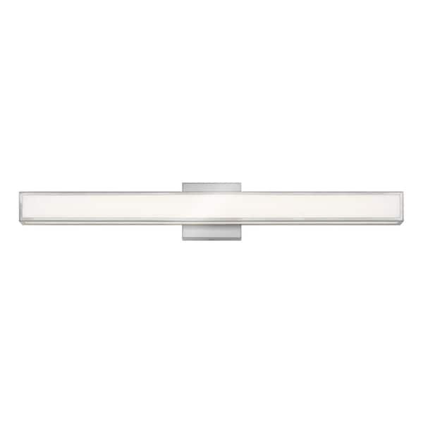 Hinkley Alto 30 in. 5-Light in Brushed Nickel Integrated LED Vanity Light with Invisimount 44-Watt Bath