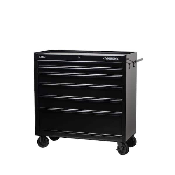 Husky 40 in. W 6-Drawer All Tool Cabinet, Black