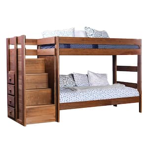 Ampelios Twin/Twin Bunk Bed in Mahogany Finish