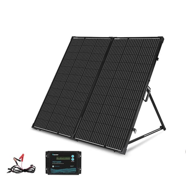 Renogy 200-Watt 12-Volt Foldable Suitcase Off-Grid Solar Kit Built-in Kickstand w/ Waterproof 20A PWM Voyager Charge Controller