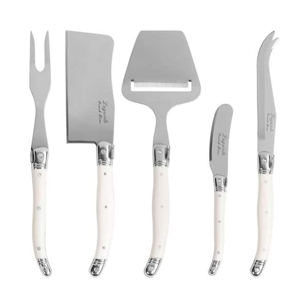 French Home 5-Piece Laguiole Cheese Knife, Fork, and Slicer Set