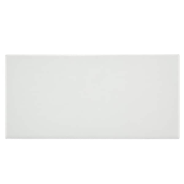 Merola Tile Piscina Brick Glossy Blanco 4-7/8 in. x 9-5/8 in. Porcelain Floor and Wall Take Home Tile Sample