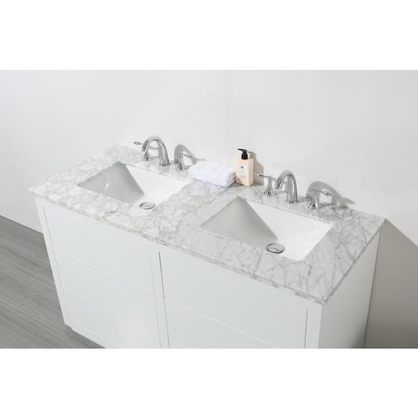 Stufurhome Lang 56 In Bath Vanity, 56 Inch Bathroom Vanity Top Single Sink