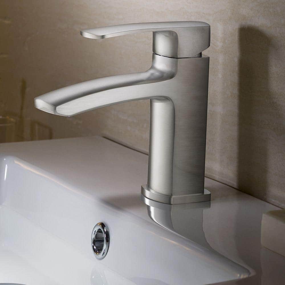 Fiora Single Hole Single-Handle Low-Arc Bathroom Faucet in Brushed Nickel price history on PriceWatchPro