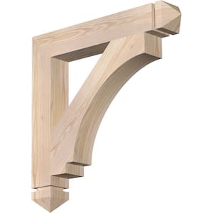 3.5 in. x 24 in. x 24 in. Douglas Fir Imperial Arts and Crafts Smooth Bracket
