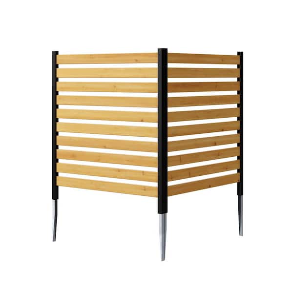 Charleston 3.5 ft. x 3.2 ft. Cedar Decorative Wood Slat Screen Panel