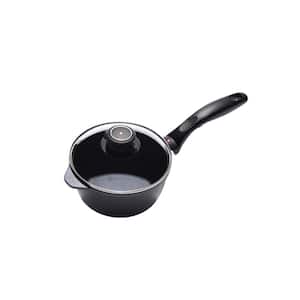 Classic Series 1.4 qt. Cast Aluminum Nonstick Sauce Pan in Gray with Glass Lid