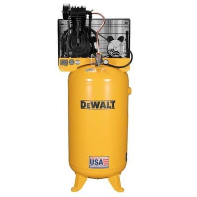 80 Gal. 175 Maximum PSI, Stationary, Electric, Oil Lubricated Vertical Air Compressor, 14.6 SCFM at 100 PSI, 5.0 HP