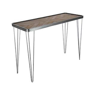 Brown Modern Console Table, 39 in. x 15 in. x 29 in.