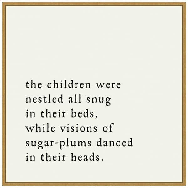 Amanti Art 22 in. Sugar Plums Danced Christmas Holiday Framed Canvas Box Wall Art