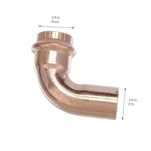 ProPress 3/4 in. Press x 3/4 in. FTG Copper 90-Degree Street Elbow (10-Pack)