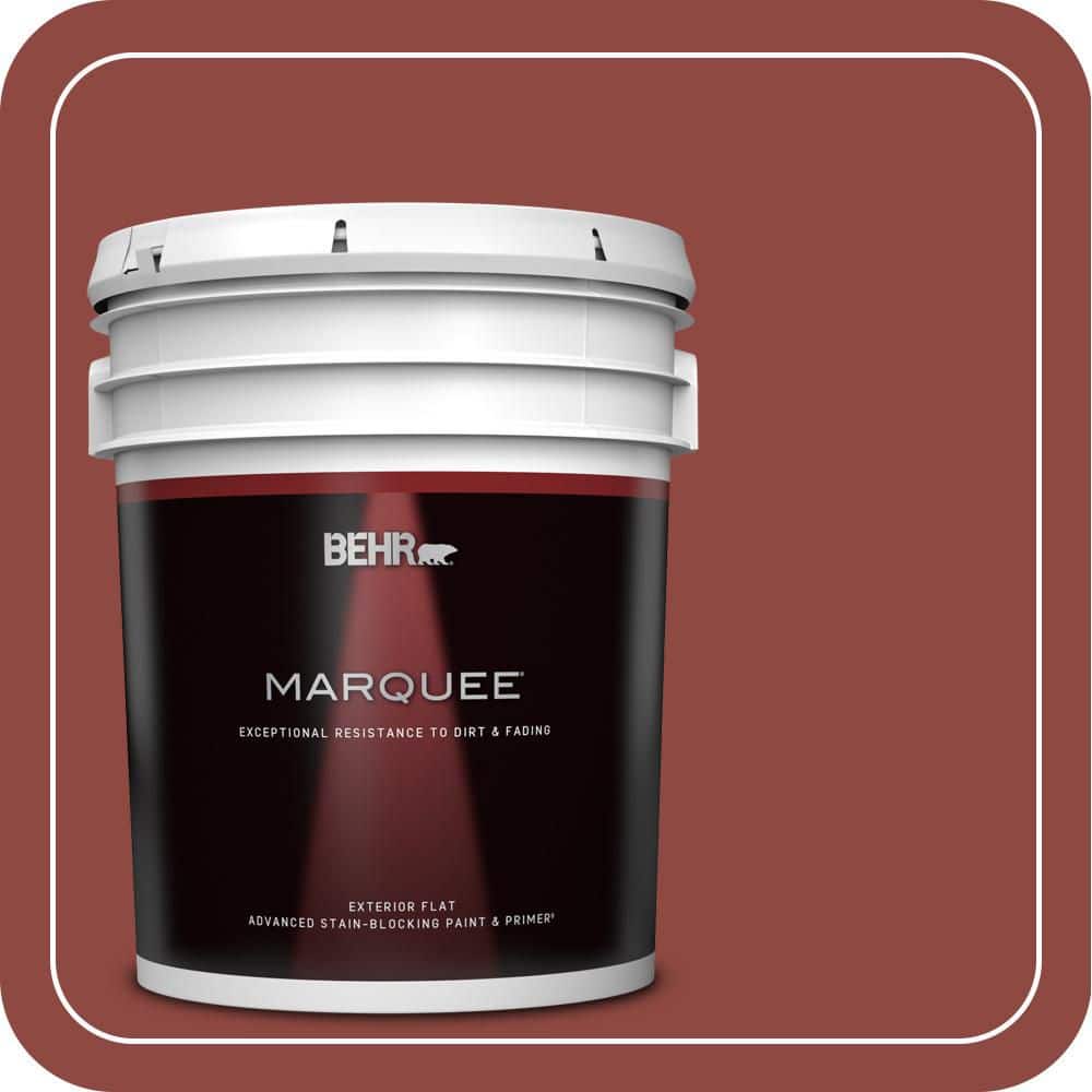 BEHR MARQUEE 5 gal. #PPH-72 Rusty Red Flat Exterior Paint & Primer ...